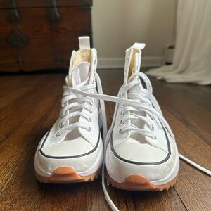 White Converse High Tops
